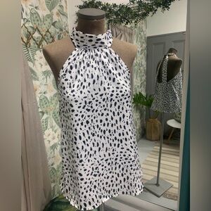 Leopard Halter Neck Animal Spotted Print Tank
